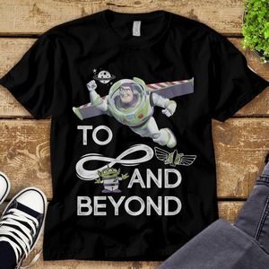 Disney Toy Story Buzz & Alien To Infinity And Beyond Unisex Tee Adult T-shirt